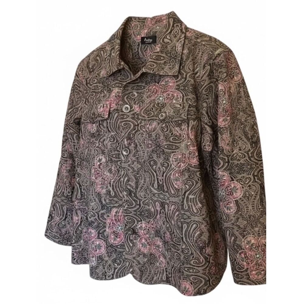 Analogy Woman Embroidered Lightweight Jacket‎